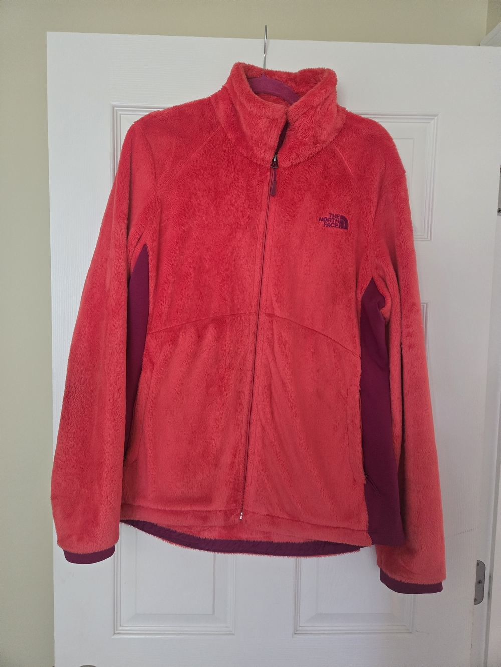 The North Face Bright Orange Reddish Full-Zip Fleece Jacket